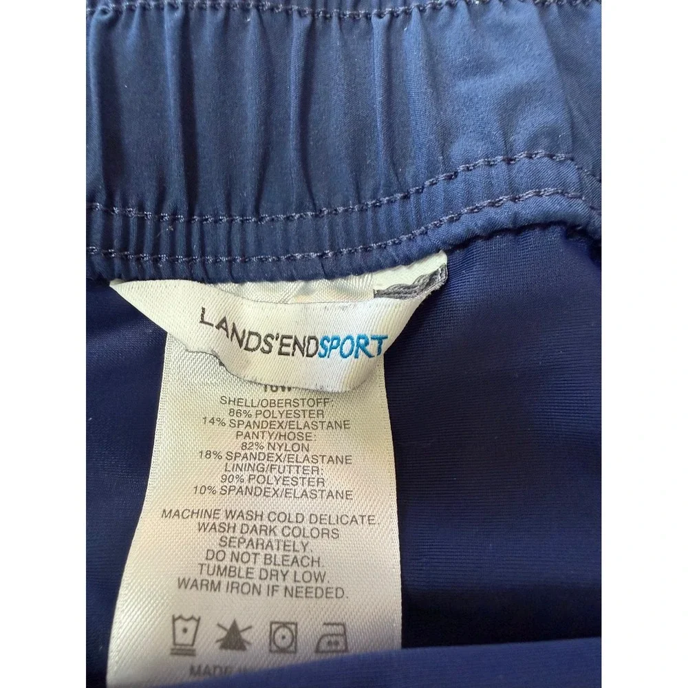 Lands End Sport Navy Blue Board Shorts Swim Trunks Plus Size 16W Pockets Lined